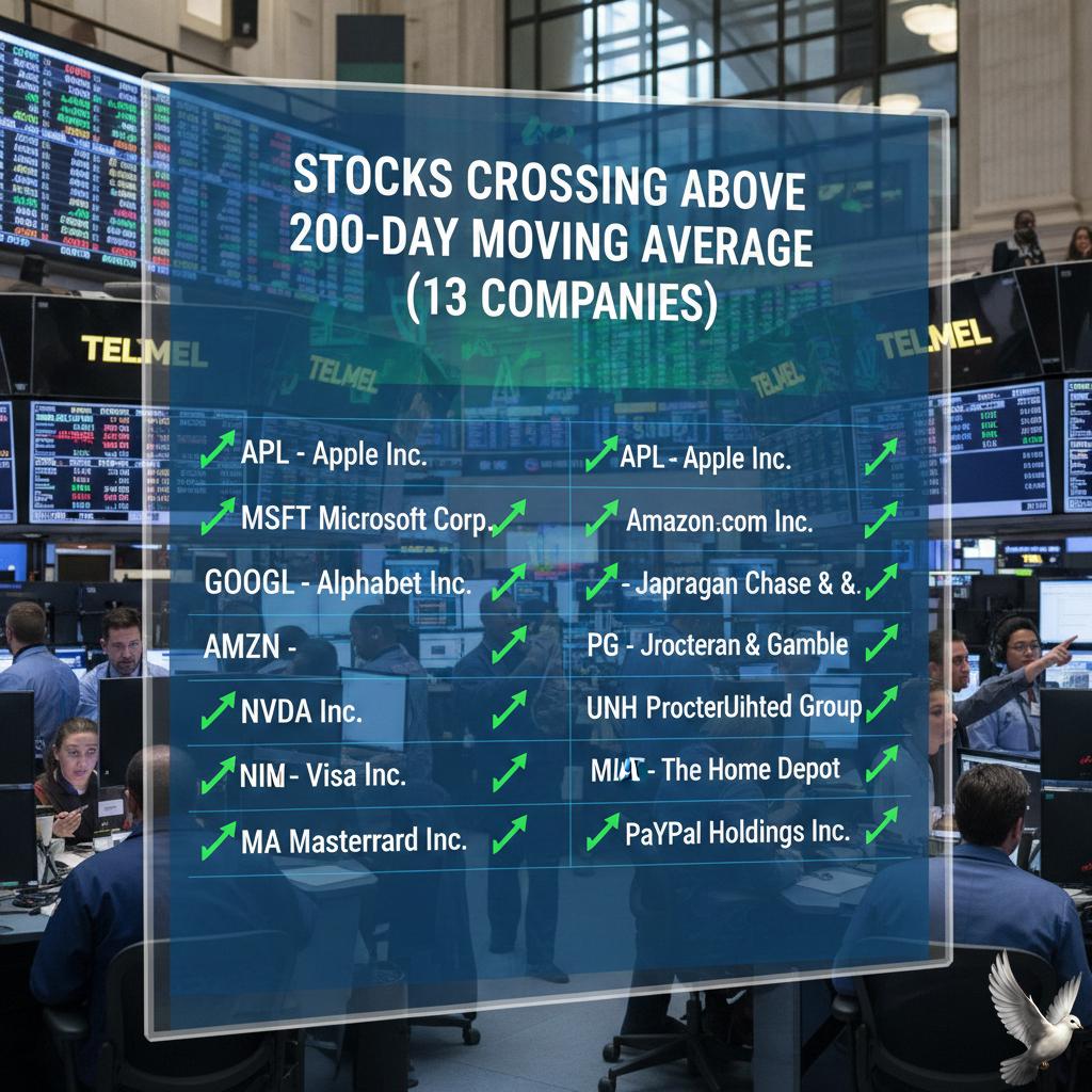 Stocks Crossing Above 200-Day Moving Average (13 Companies)