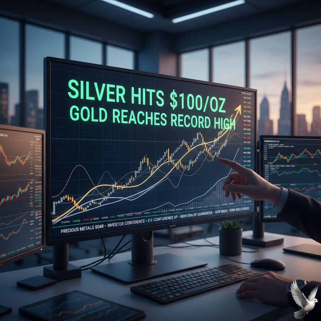 Silver Hits $100/oz; Gold Reaches Record High