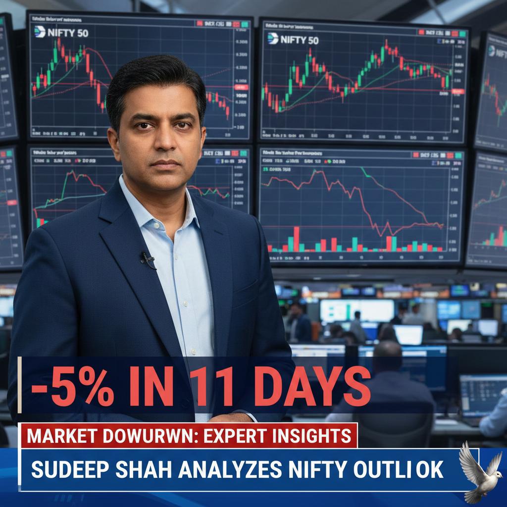 Sudeep Shah Analyzes Nifty Outlook Following 5% Decline in 11 Days