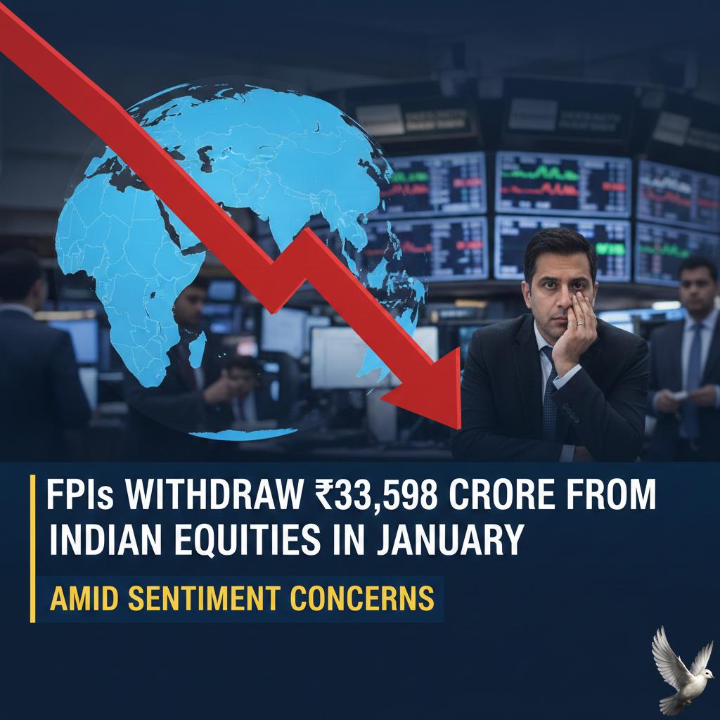 FPIs Withdraw ₹33,598 Crore from Indian Equities in January Amid Sentiment Concerns