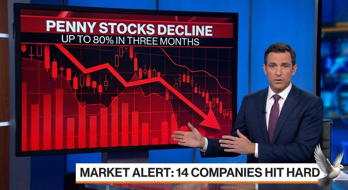 14 Penny Stocks Decline Up to 80% in Three Months