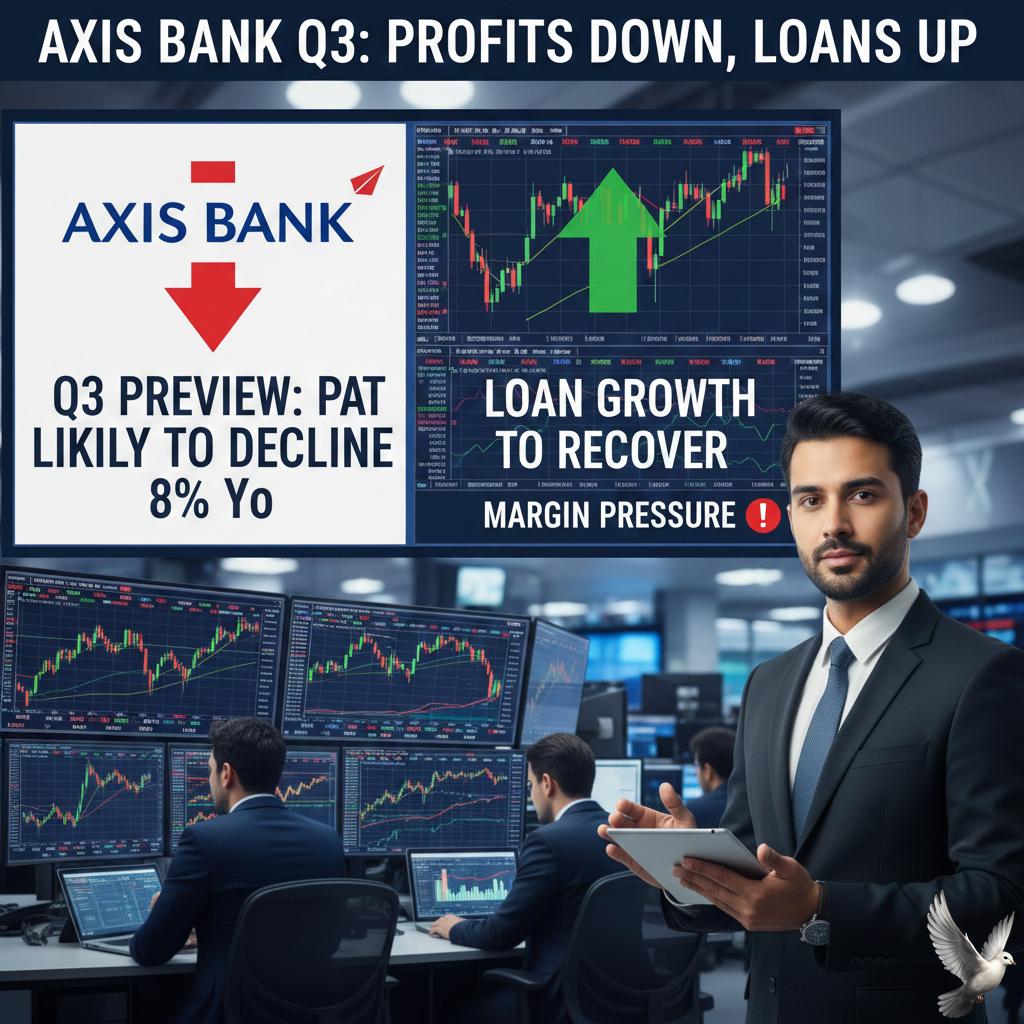 Axis Bank Q3 Preview: PAT Likely to Decline 8% YoY on Margin Pressure; Loan Growth to Recover
