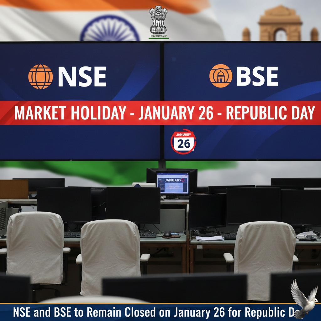 NSE and BSE to Remain Closed on January 26 for Republic Day
