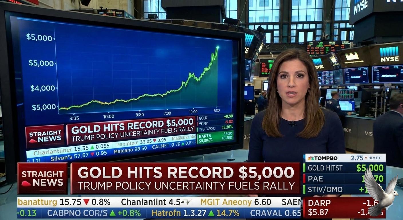 Gold Reaches Record $5,000 Amid Trump Policy Uncertainty