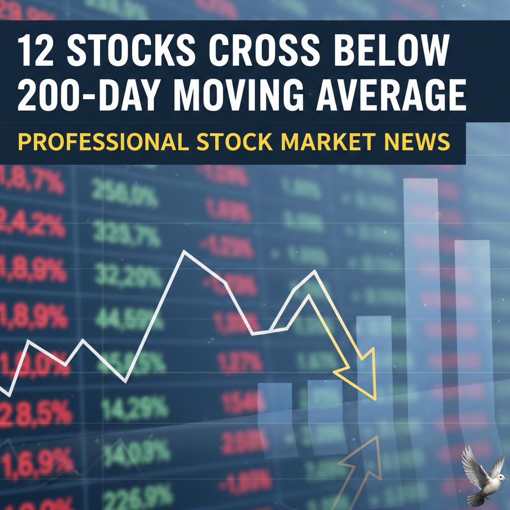 12 Stocks Cross Below 200-Day Moving Average