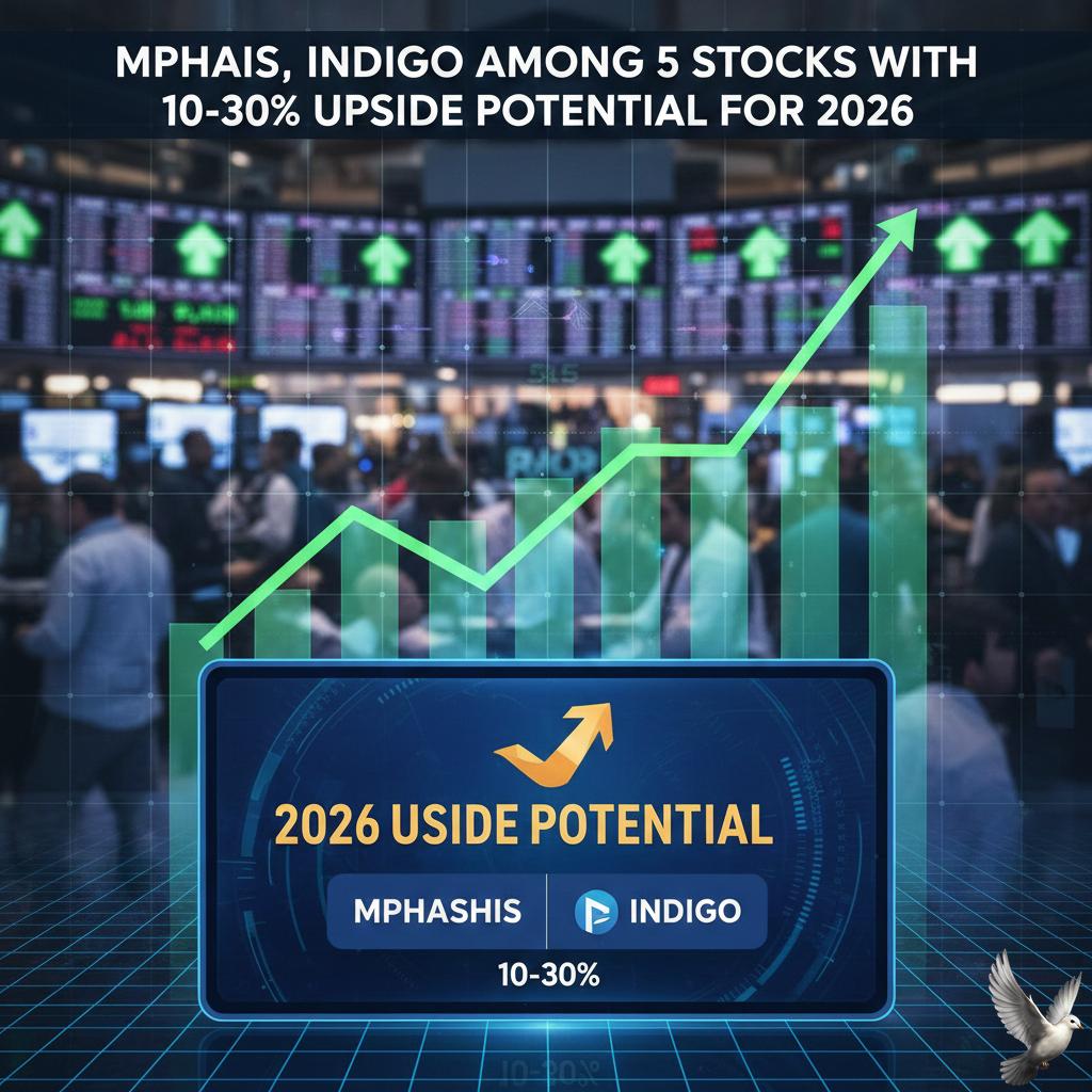 Mphasis, Indigo Among 5 Stocks With 10-30% Upside Potential for 2026