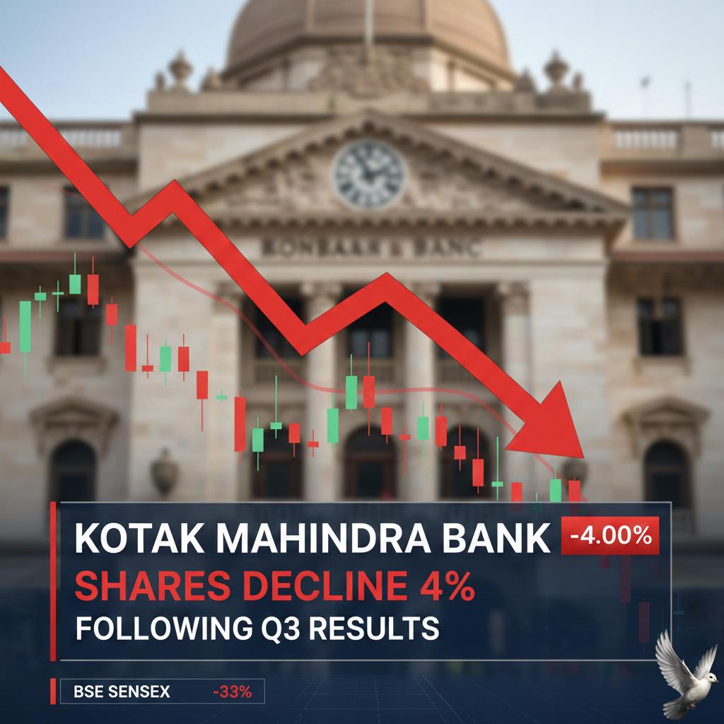 Kotak Mahindra Bank Shares Decline 4% Following Q3 Results