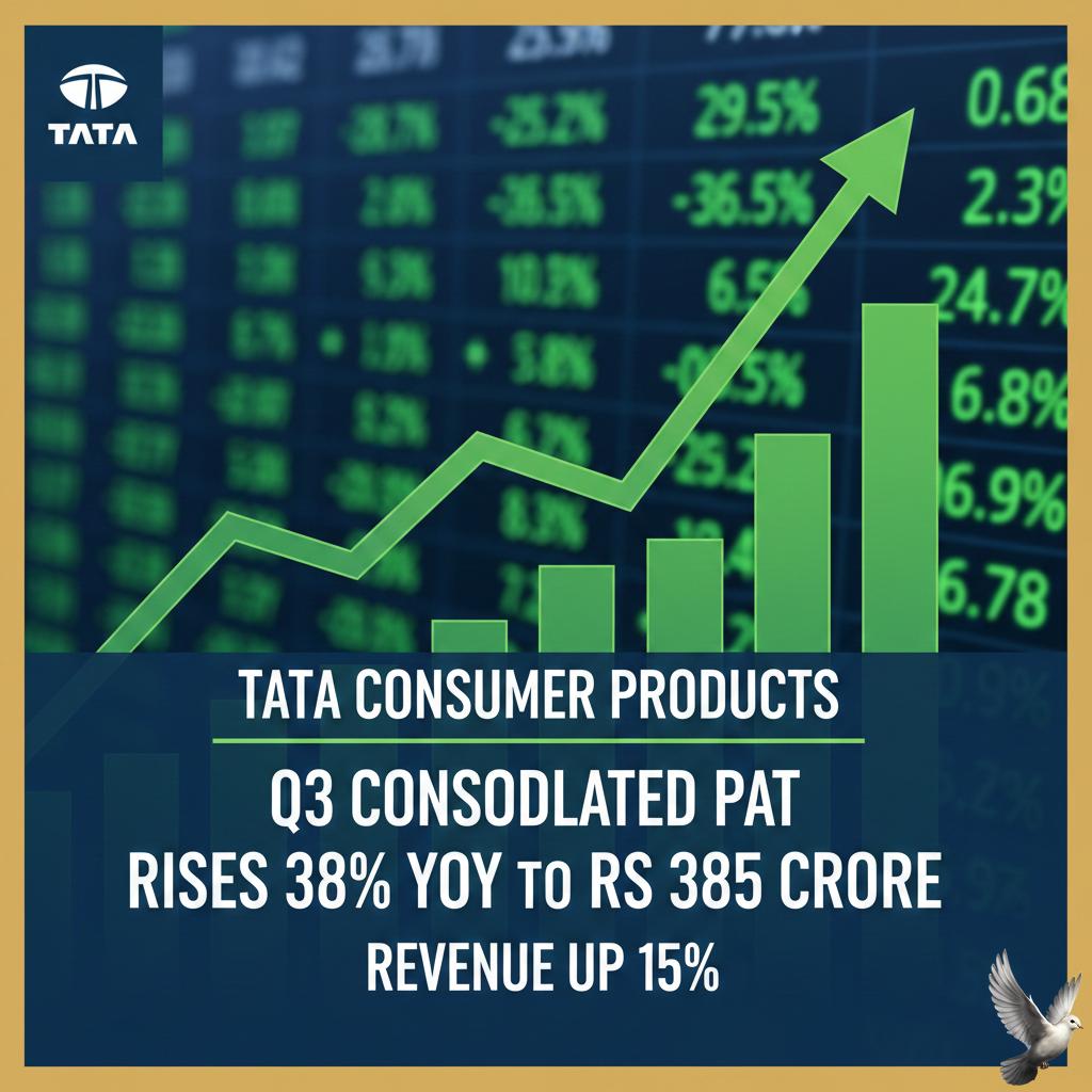 Tata Consumer Products Q3 Consolidated PAT Rises 38% YoY to Rs 385 Crore; Revenue Up 15%