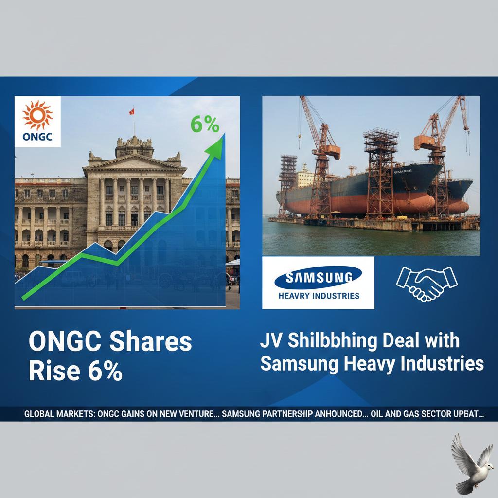 ONGC Shares Rise 6% on JV Shipbuilding Deal with Samsung Heavy Industries