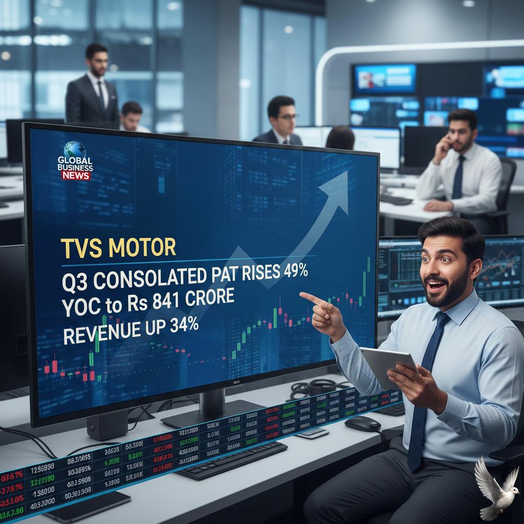 TVS Motor Q3 Consolidated PAT Rises 49% YoY to Rs 841 Crore; Revenue Up 34%