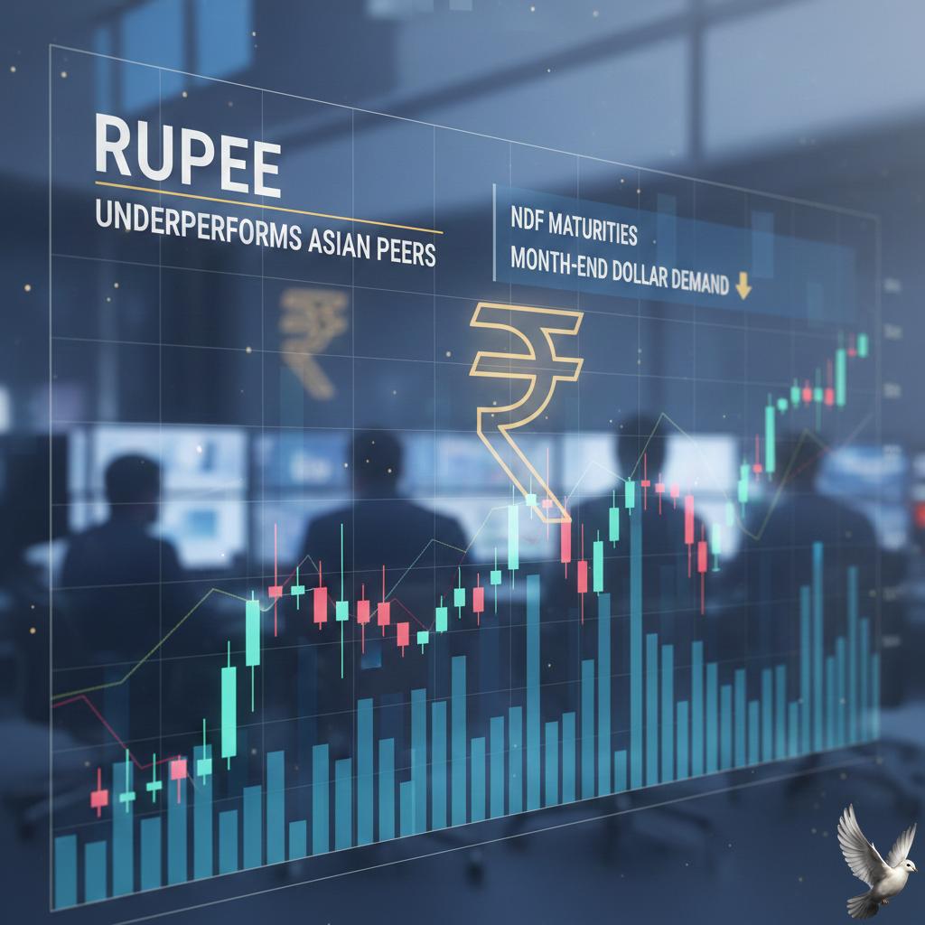 Rupee Underperforms Asian Peers Amid NDF Maturities and Month-End Dollar Demand