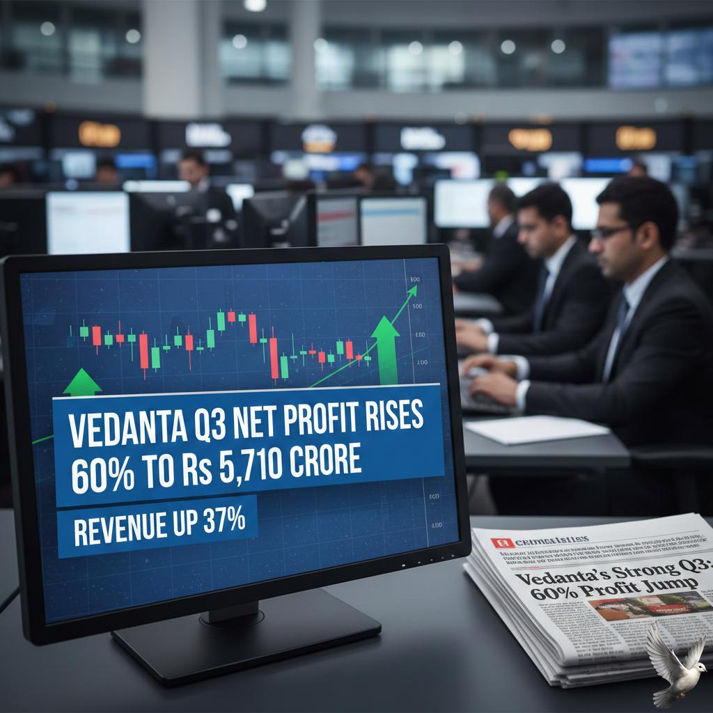 Vedanta Q3 Net Profit Rises 60% to Rs 5,710 Crore, Revenue Up 37%