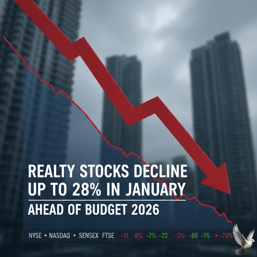 Realty Stocks Decline Up to 28% in January Ahead of Budget 2026