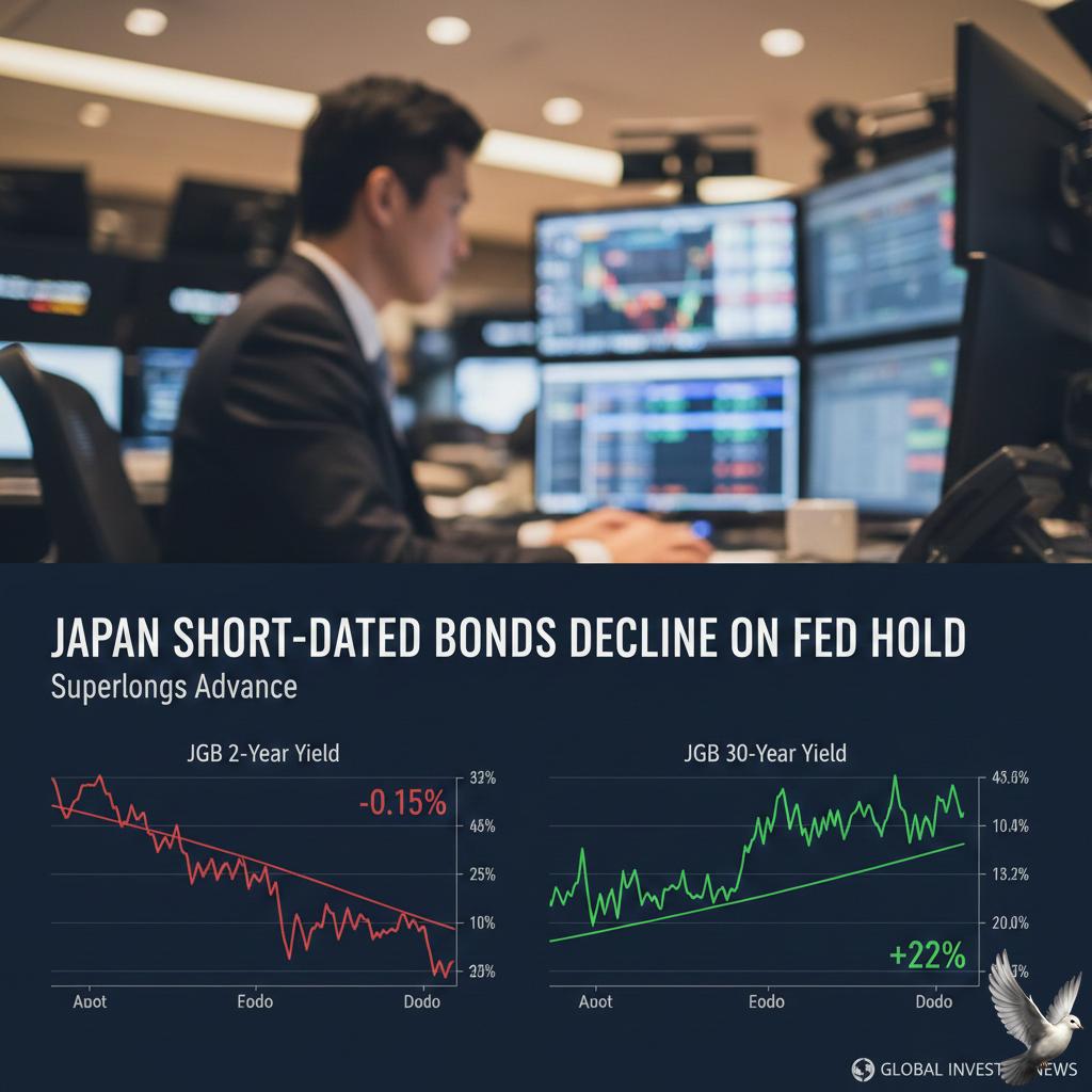 Japan Short-Dated Bonds Decline on Fed Hold as Superlongs Advance