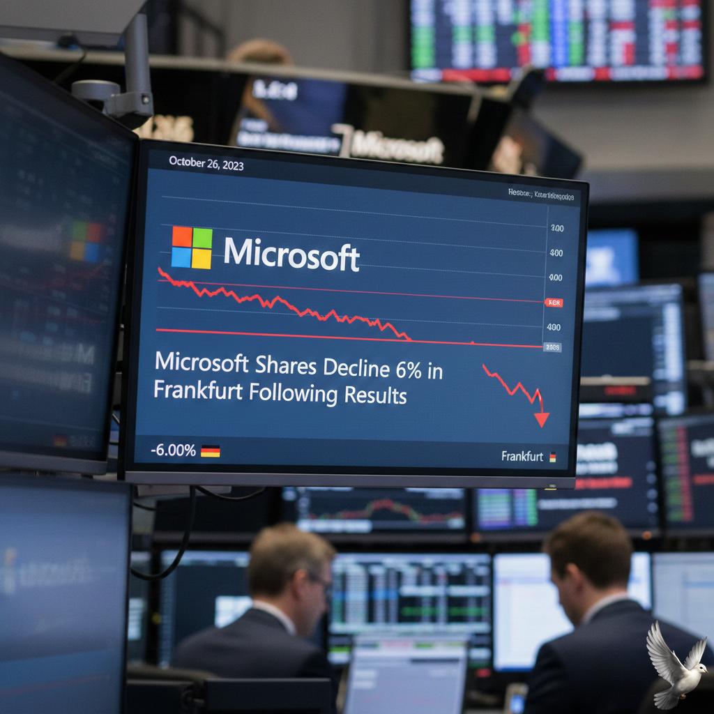 Microsoft Shares Decline 6% in Frankfurt Following Results
