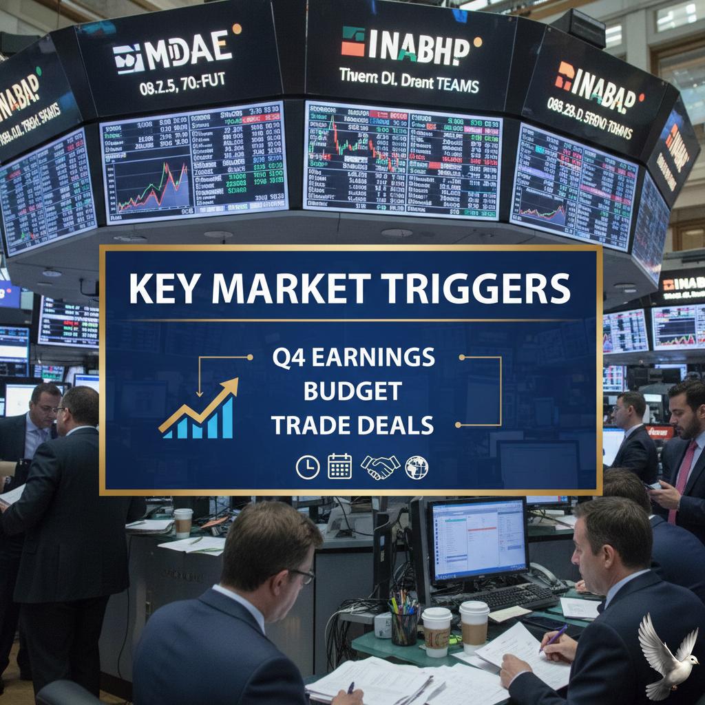 Q4 Earnings, Budget, and Trade Deals Identified as Key Market Triggers