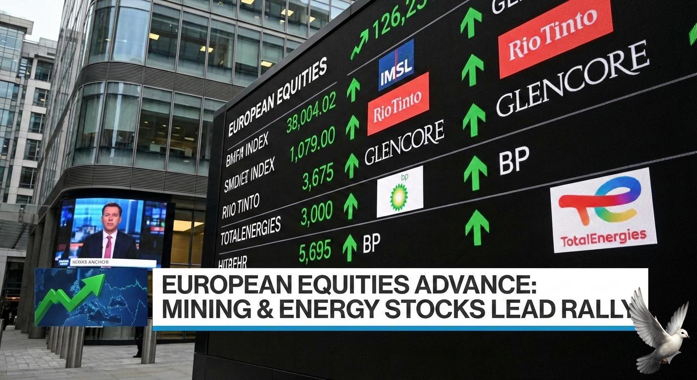 European Equities Advance Led by Mining and Energy Stocks