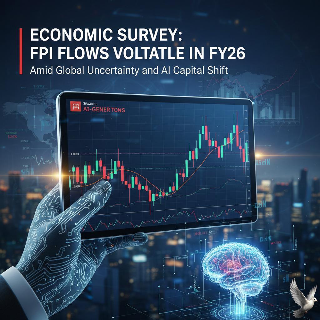 Economic Survey: FPI Flows Volatile in FY26 Amid Global Uncertainty and AI Capital Shift