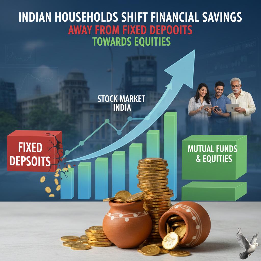 Indian Households Shift Financial Savings Away From Fixed Deposits
