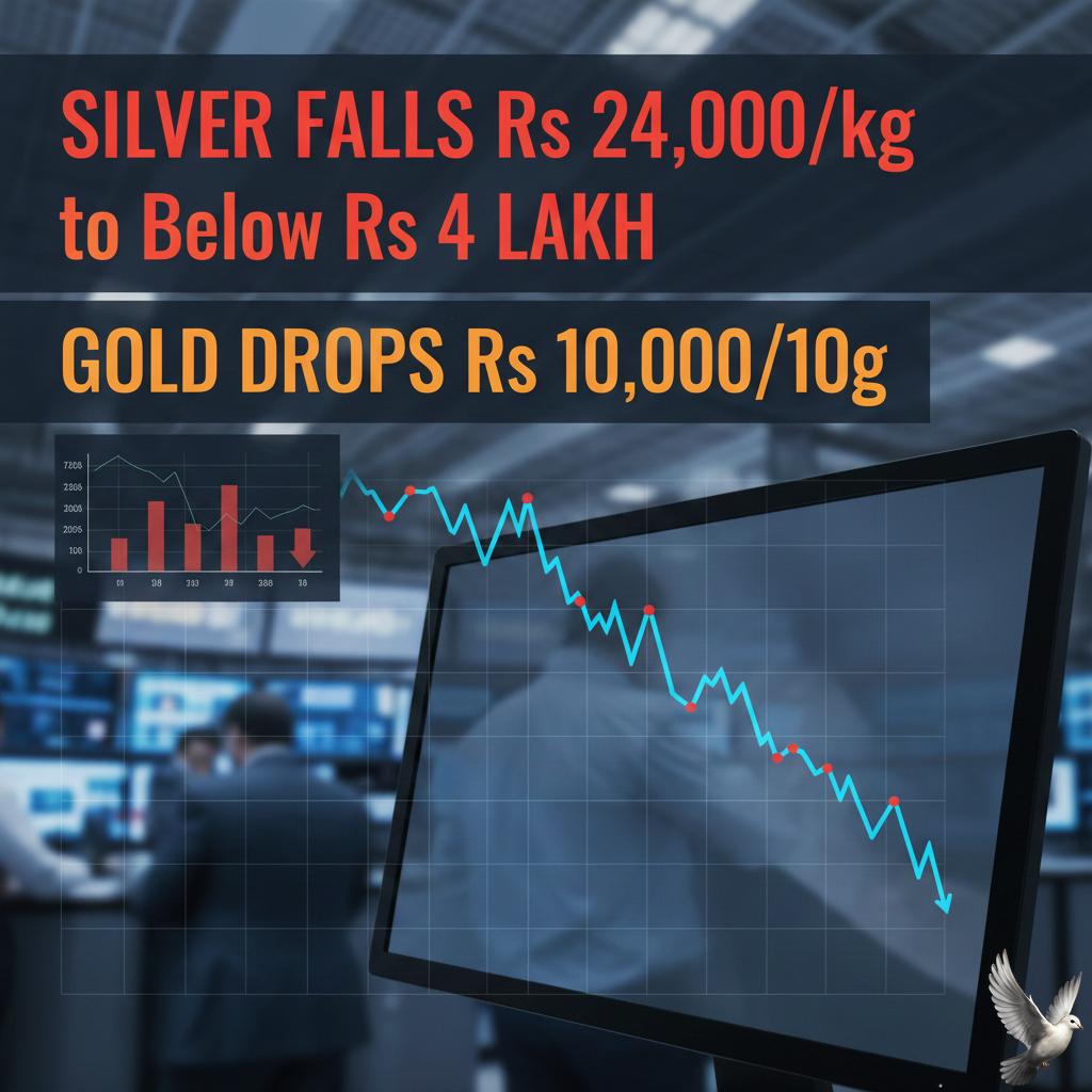 Silver Falls Rs 24,000/kg to Below Rs 4 Lakh; Gold Drops Rs 10,000/10g