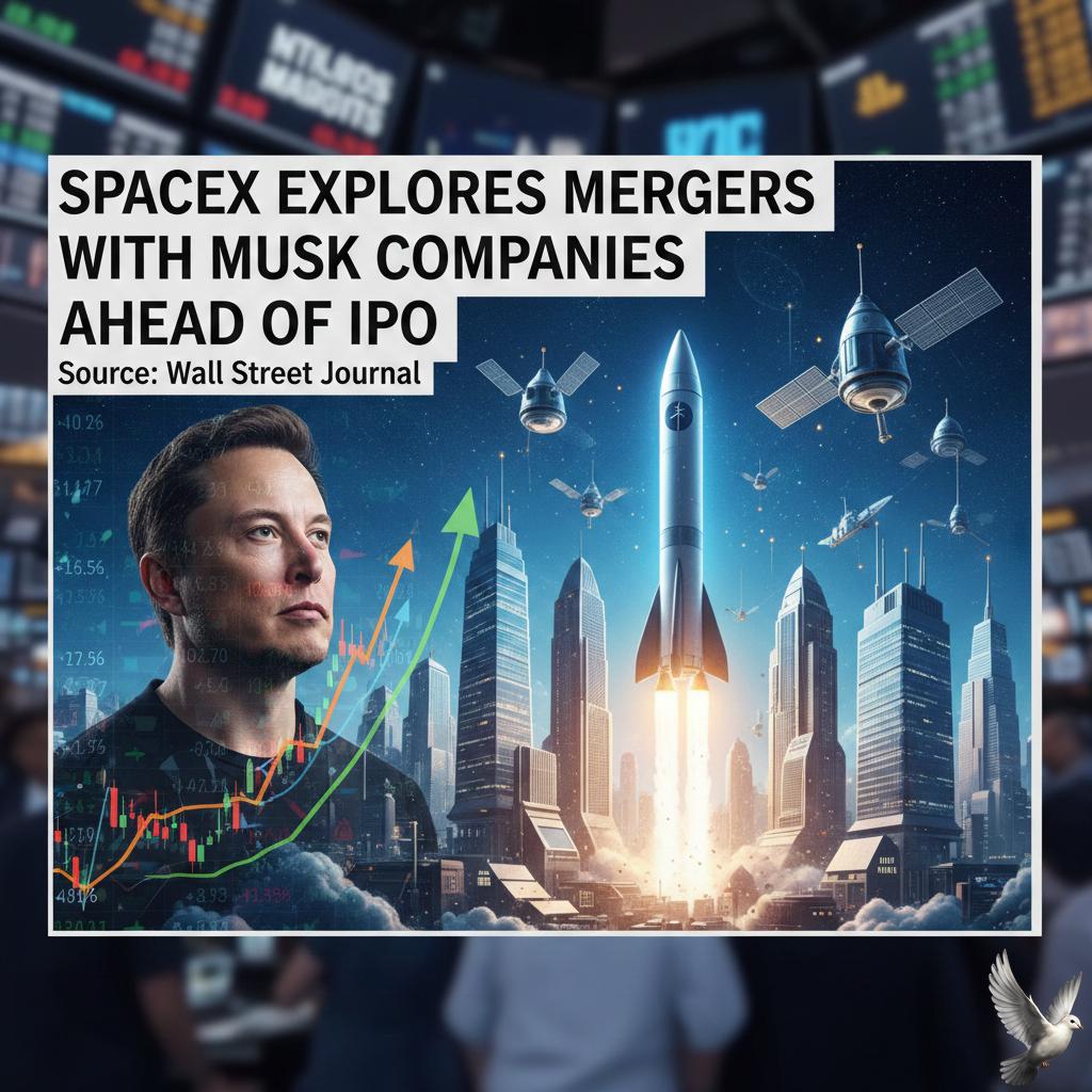 SpaceX Explores Mergers with Musk Companies Ahead of IPO