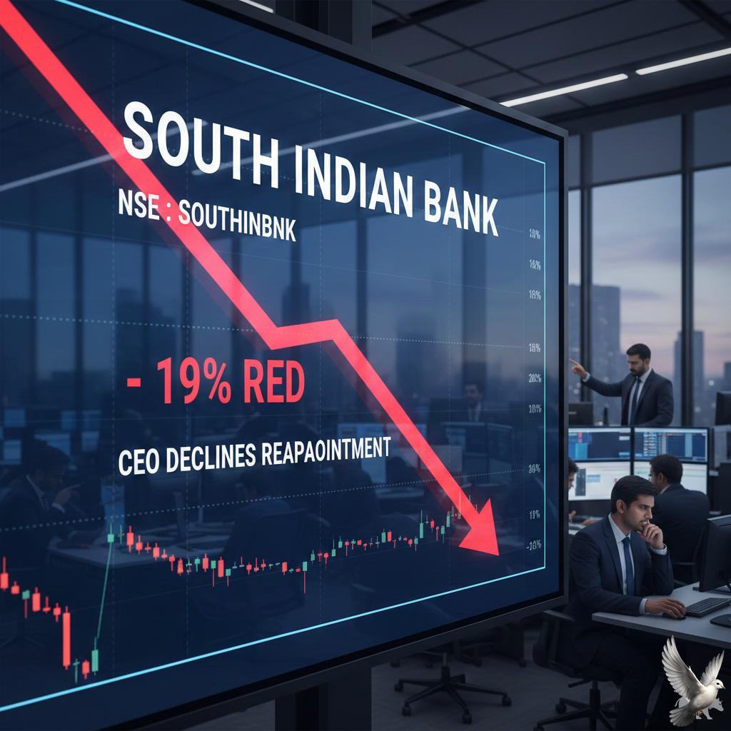 South Indian Bank Shares Fall 19% After CEO Declines Reappointment