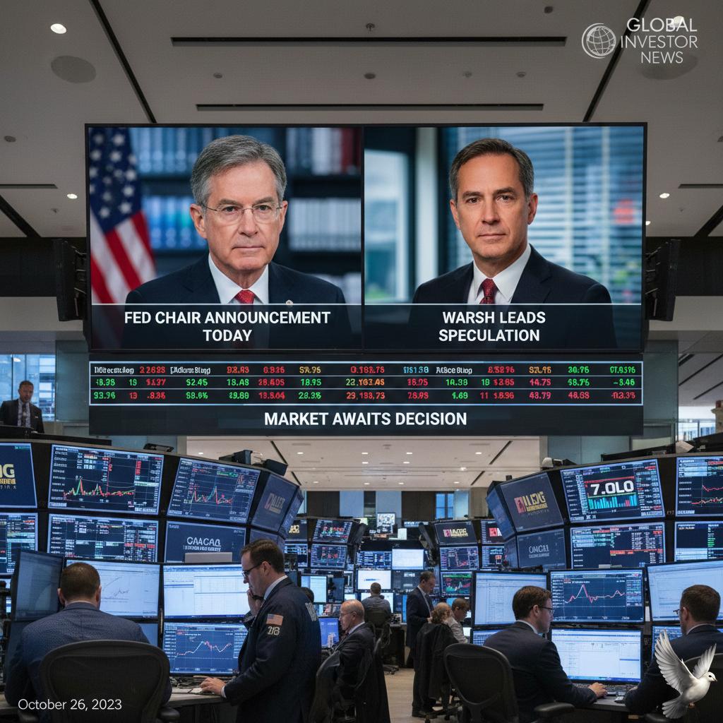 Fed Chair Pick Announcement Expected Today; Warsh Leads Speculation