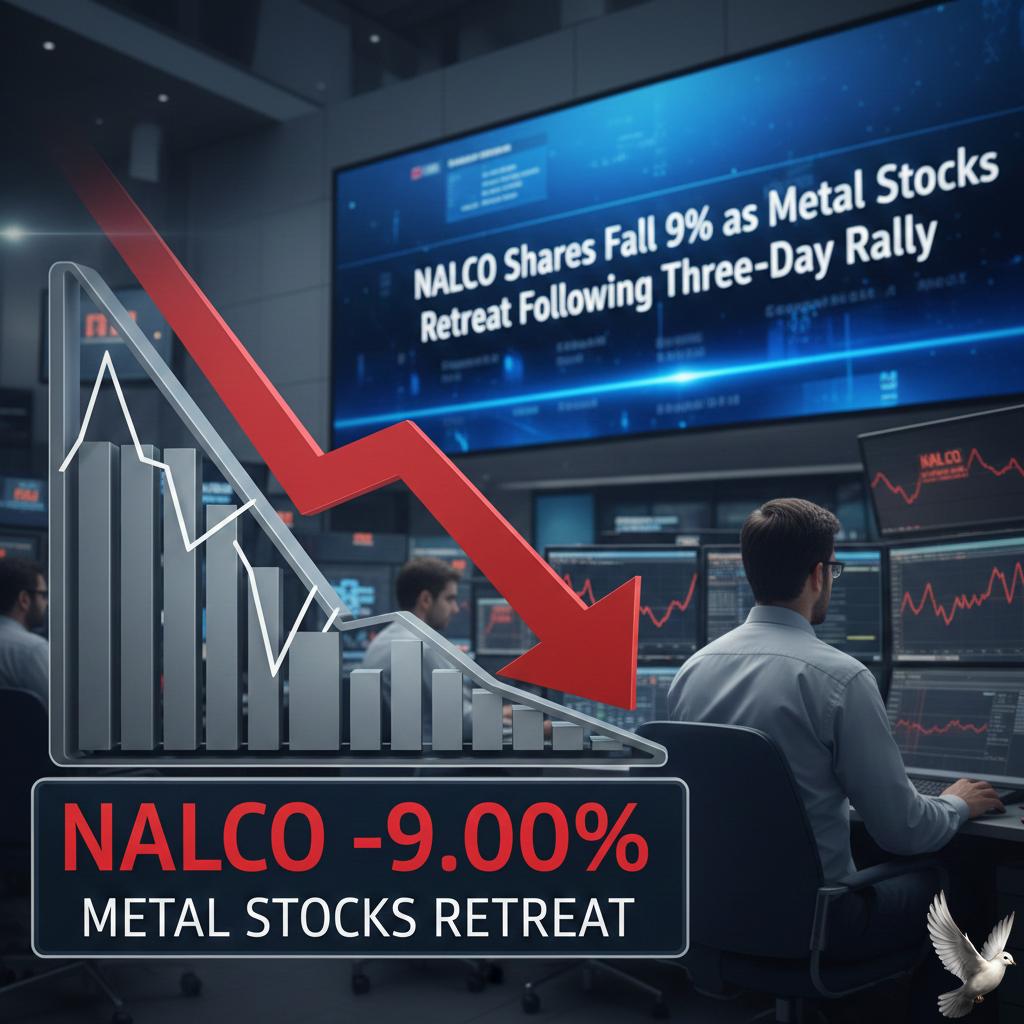 NALCO Shares Fall 9% as Metal Stocks Retreat Following Three-Day Rally