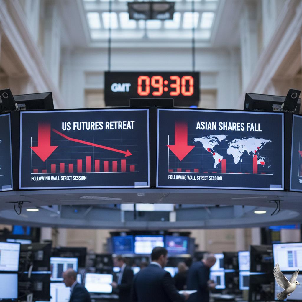 US Futures and Asian Shares Retreat Following Wall Street Session