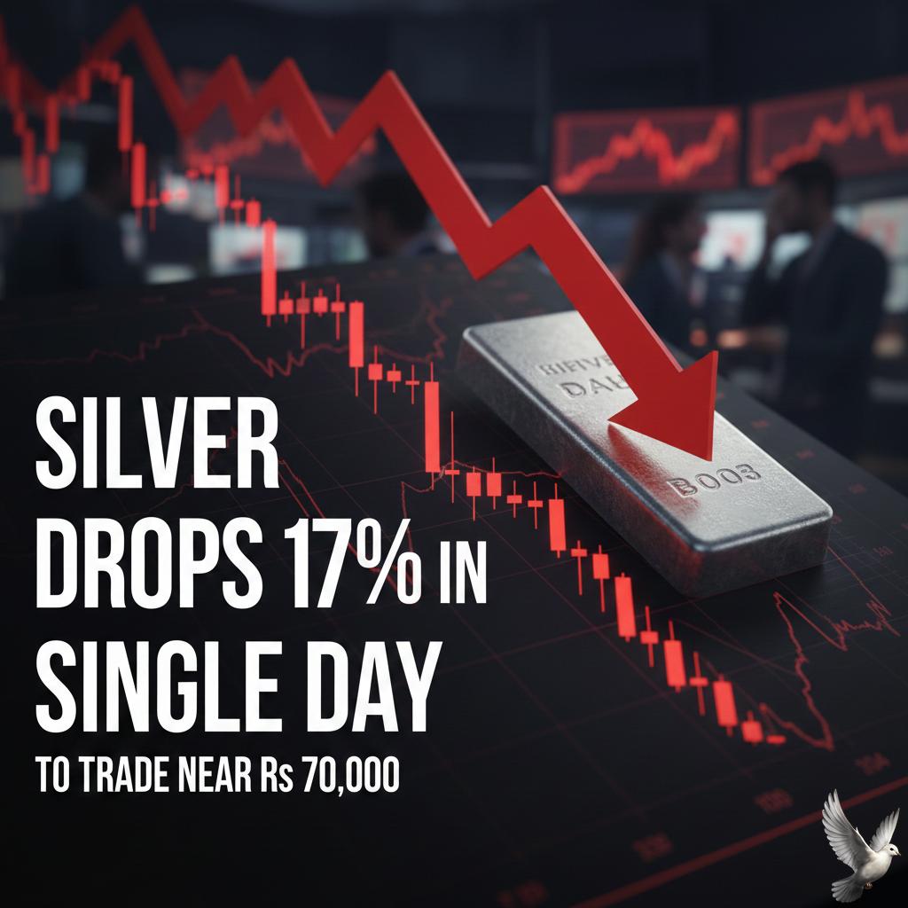 Silver Drops 17% in Single Day to Trade Near Rs 70,000