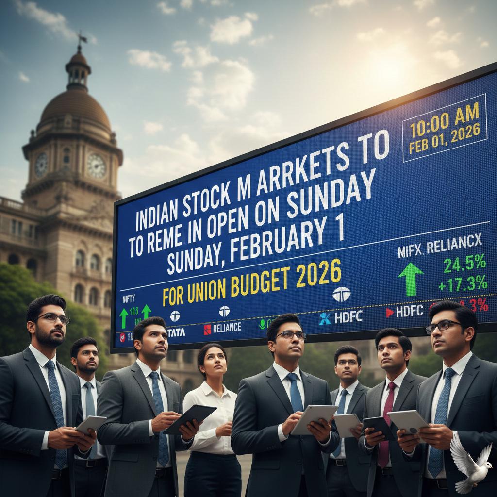 Indian Stock Markets to Remain Open on Sunday, February 1 for Union Budget 2026