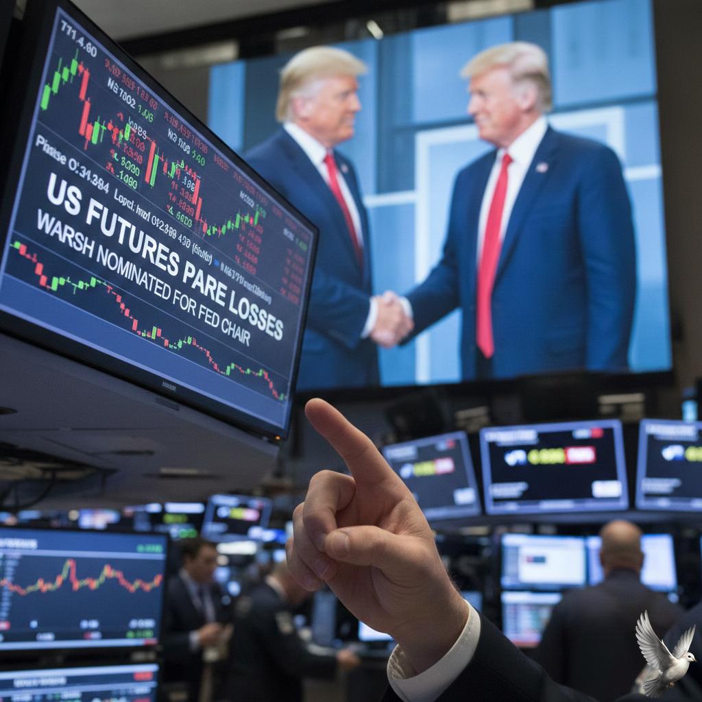 US Futures Pare Losses After Trump Nominates Warsh for Fed Chair