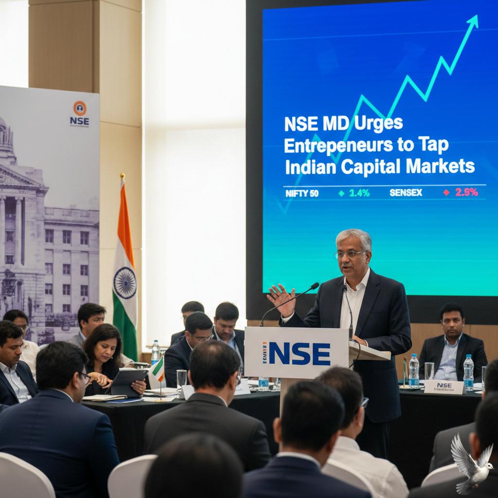 NSE MD Urges Entrepreneurs to Tap Indian Capital Markets