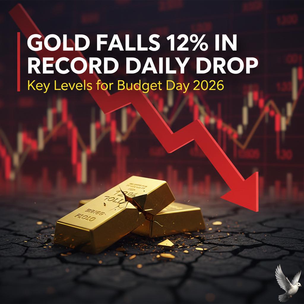 Gold Falls 12% in Record Daily Drop; Key Levels for Budget Day 2026