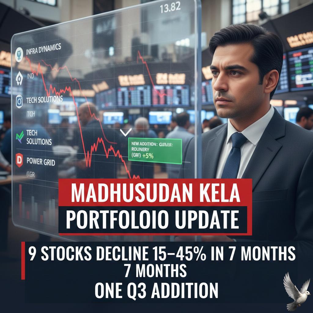 Madhusudan Kela Portfolio Update: 9 Stocks Decline 15–45% in 7 Months, One Q3 Addition