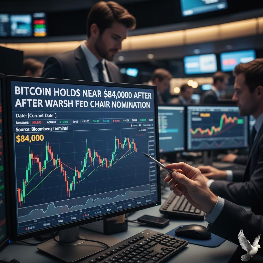 Bitcoin Holds Near $84,000 Following Warsh Fed Chair Nomination