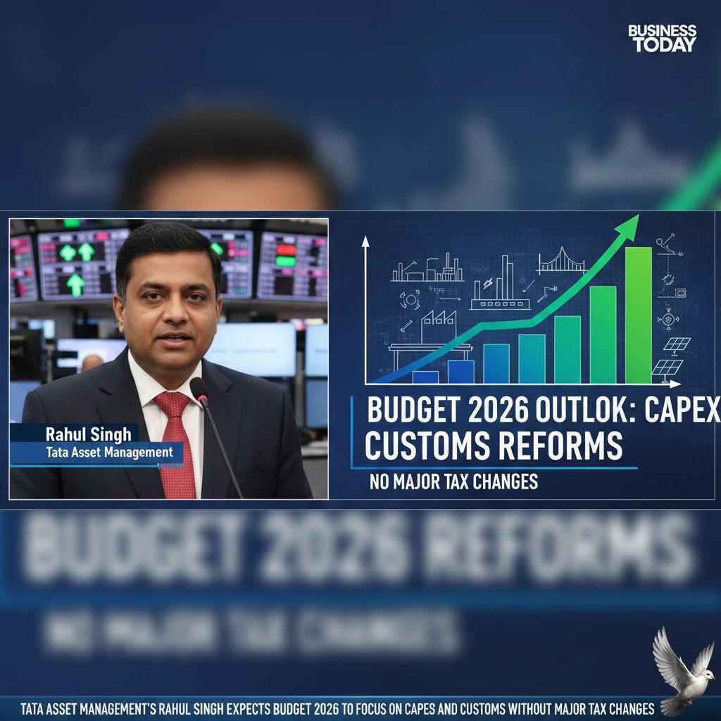 Tata Asset Management's Rahul Singh Expects Budget 2026 to Focus on Capex and Customs Reforms Without Major Tax Changes