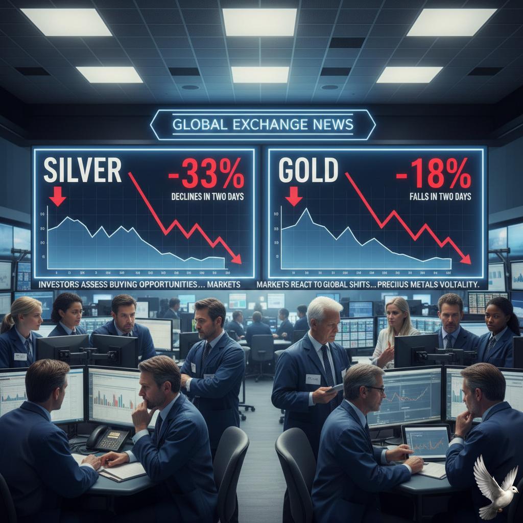 Silver Declines 33% and Gold Falls 18% in Two Days as Investors Assess Buying Opportunities
