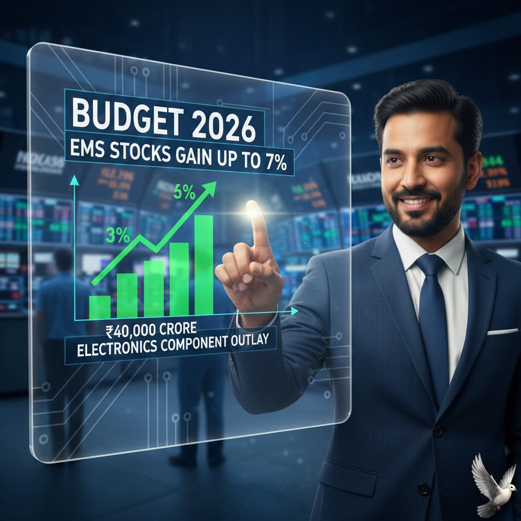 Budget 2026: EMS Stocks Gain Up to 7% Following ₹40,000 Crore Electronics Component Outlay