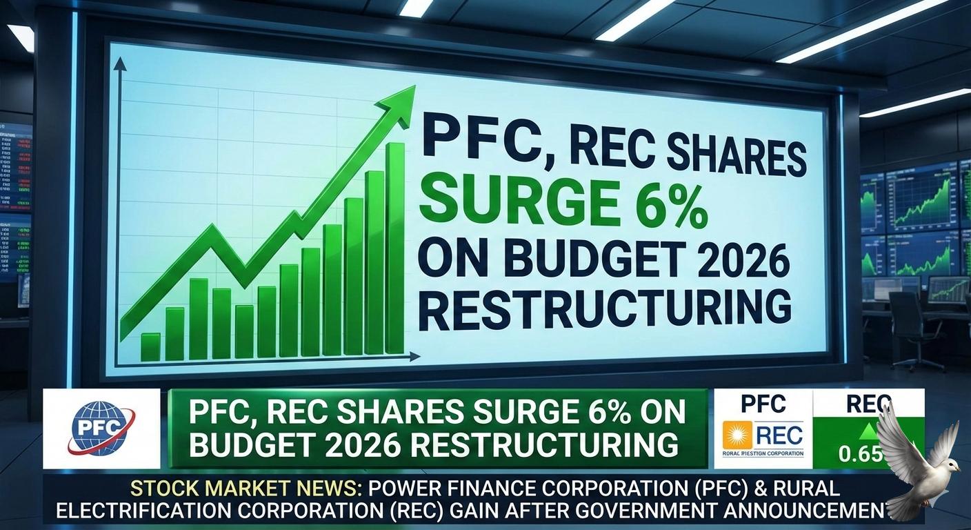 PFC, REC Shares Gain Up to 6% Following Budget 2026 Restructuring Announcement