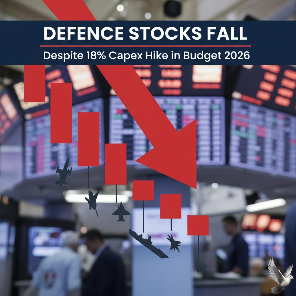 Defence Stocks Fall Despite 18% Capex Hike in Budget 2026