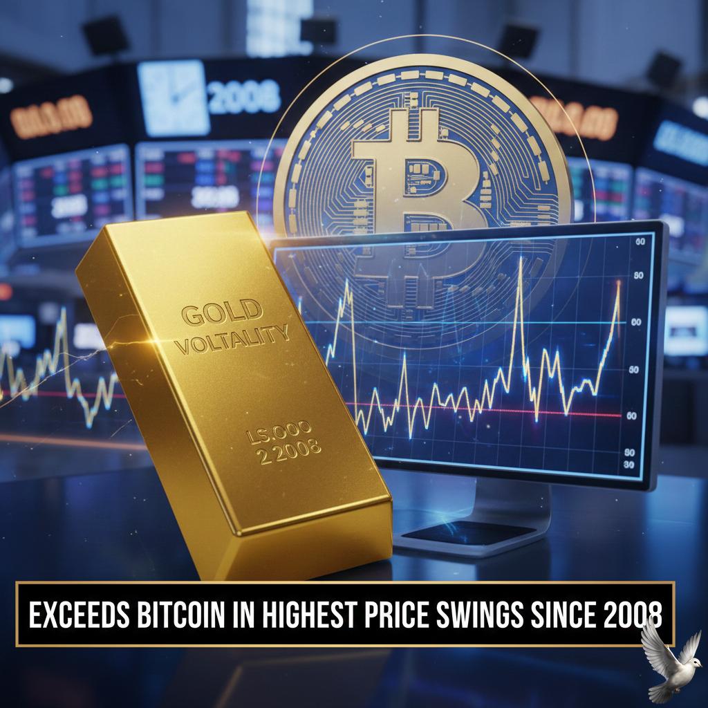 Gold Volatility Exceeds Bitcoin in Highest Price Swings Since 2008