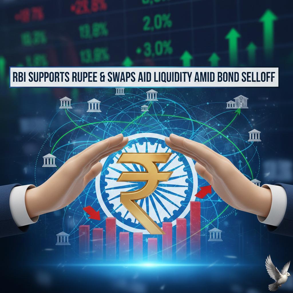 RBI Supports Rupee and Swaps Aid Liquidity Amid Bond Selloff