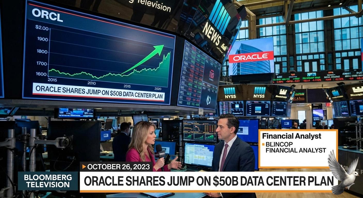 Oracle Shares Rise on $50 Billion Data Center Financing Plan