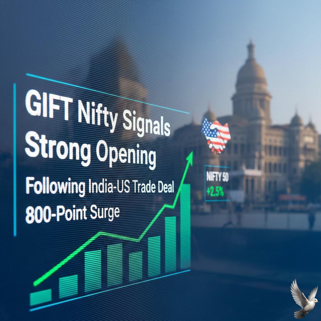 GIFT Nifty Signals Strong Opening Following India-US Trade Deal and 800-Point Surge