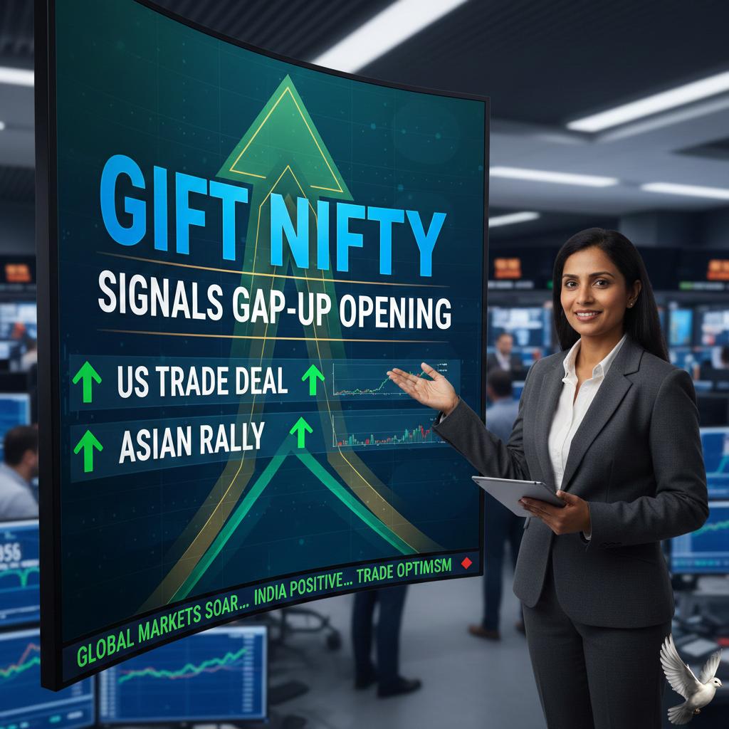 Gift Nifty Signals Gap-Up Opening Following US Trade Deal and Asian Rally