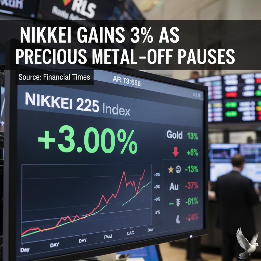 Nikkei Gains 3% as Precious Metals Sell-Off Pauses