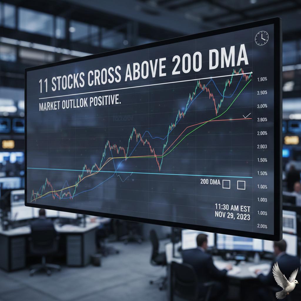 11 Stocks Cross Above 200 DMA