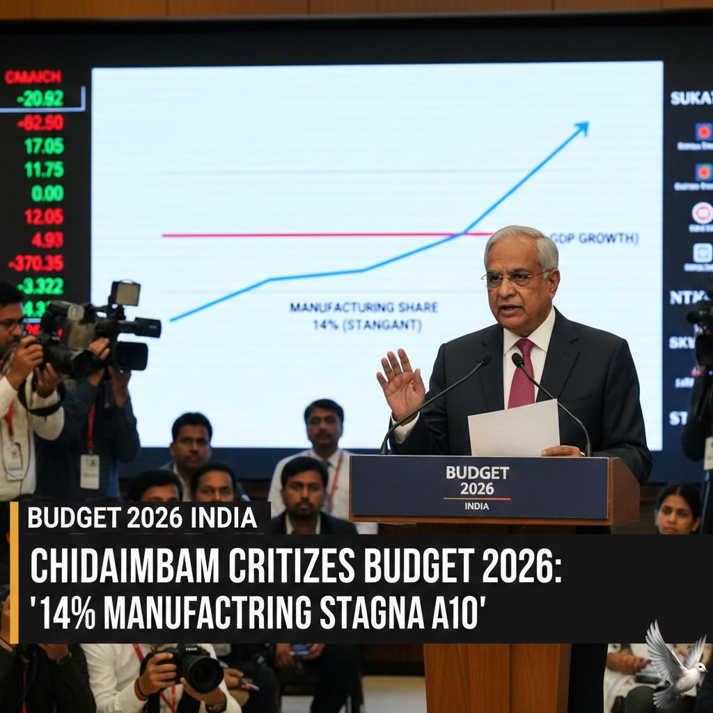 Chidambaram Cites Stagnant 14% Manufacturing Share in Critique of Budget 2026