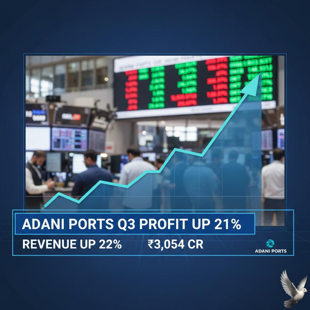 Adani Ports Q3 Consolidated Net Profit Rises 21% to ₹3,054 Crore; Revenue Up 22%